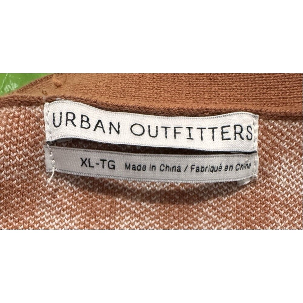 Urban Outfitters 2 Piece Plaid Cropped Cardigan Tank Set Rust Brown Preppy L XL - Picture 6 of 16